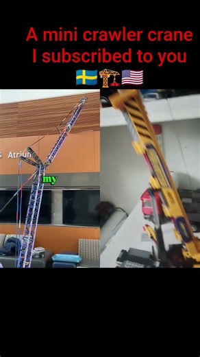mini crawler crane will fly #crane #scania #lego