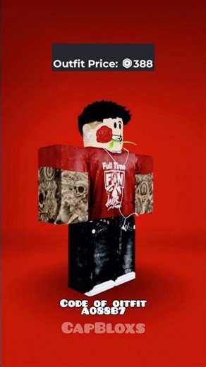 Roblox Red Outfit Idea #shorts