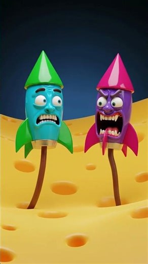 Rocket Heads in Trouble! | Two Rockets Get Stuck & Scream for Help in 3D Comedy Short!