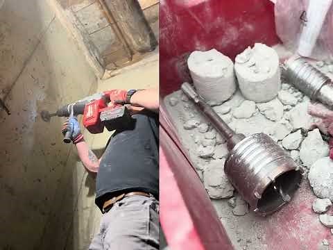 Milwaukee SDS Max Cordless Beast! Drilling Concrete with FORGE Battery + Core Bit Review
