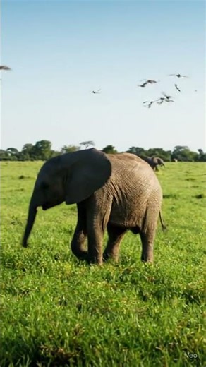 Baby Elephant’s Funny Fall 🐘 | Cute Wildlife Moments #Elephant #Wildlife #Viral