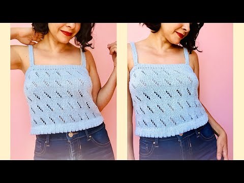 Blusa/Top a dos agujas MUY FÁCIL para mujer ¡Paso a paso!
