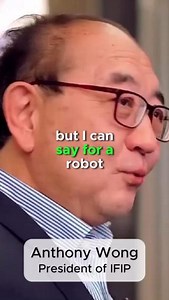 Ai-Da at the UN with Anthony Wong, President of IFIP | Ai-Da Robot
