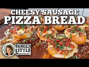 Betty's Cheesy Sausage Pizza Bread on the Blackstone Griddle