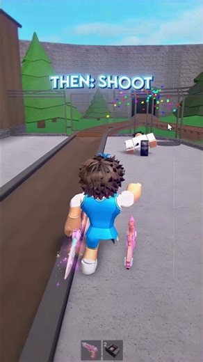 how to WIN every time as sheriff in mm2 #mm2 #roblox #shorts