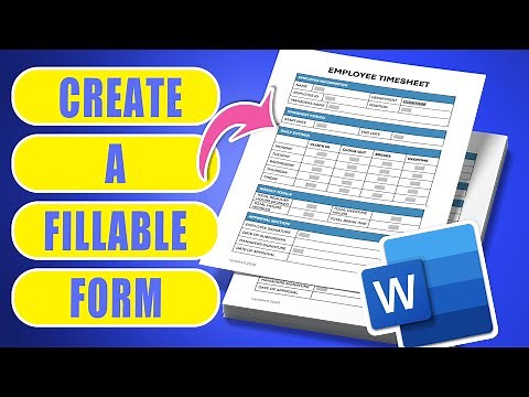 Create a fillable form - Employee Timesheet Example
