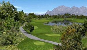 Take in the view before deciding on a strategy on hole 8 of Pearl...