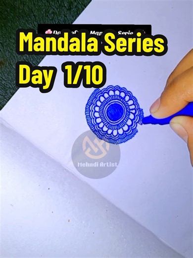 Easy Beginner Mandala Drawing Step by Step — Day 1