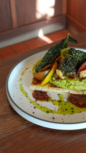 New to our menu: Tomato & Avocado Toast Heirloom tomato, smashed avo, crispy kale, fior di latte, smoked tomato jam on toasted focaccia. | Convoy Moonee Ponds