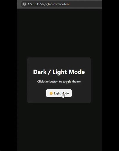 Craft a Dark Mode Toggle Just Using One CSS Variable! #toggleswitch #darkmode #lightmode #shorts