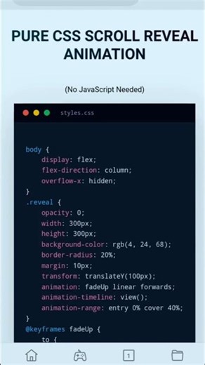 This CSS Trick Replaces JavaScript 😳 | Scroll Reveal with view()