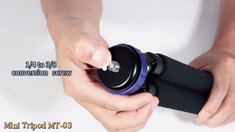 Koolehaoda Camera Mini Tripod, Lightweight Aluminum Alloy Desktop Tabletop Tripod Stand with 1/4 and 3/8 Screw Mount for DSLR Cameras,Video Recorder,Cell Phone - (MT-03)