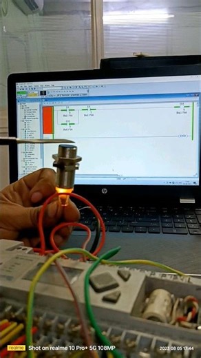 Sensor wiring with PLC programming #electrical #plc #sensor