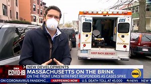 Boston’s EMS is overwhelmed as state uses contact tracers, who call anyone who’s tested positive, then alert others who came within six-feet of them. gma.abc/3bys6fm | Good Morning America