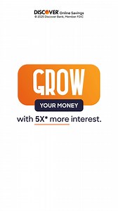 9.1K views | Take your savings further. Earn 5X* more interest with a Discover® Online Savings Account. | Discover | Facebook