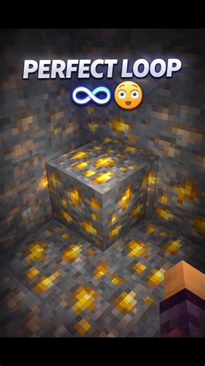 Perfect Minecraft Loop 😳♾️ | Satisfying Ore Trick #shorts