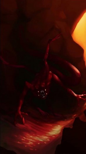 Attack of Alien Creature — Red Lurker #creaturedesign #art #monster