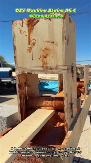 DIY Machine Stains All 4 Sides at Once