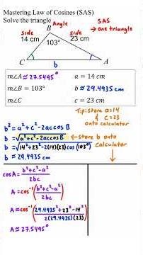 Solve an SAS Triangle Using Law of Cosines