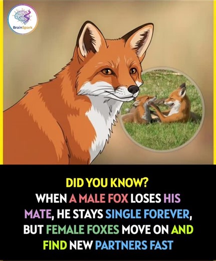 brainspark_studio on Instagram: "did you know that foxes are surprisingly loyal creatures? male foxes, known as reynards, form a strong bond with their partners and if they lose them, they often remain single for the rest of their lives. this lifelong loyalty is rare in the animal kingdom. on the other hand, female foxes are more flexible when it comes to love. if they lose a partner, they quickly seek out a new mate to ensure survival and raising their young. this difference in behavior shows h
