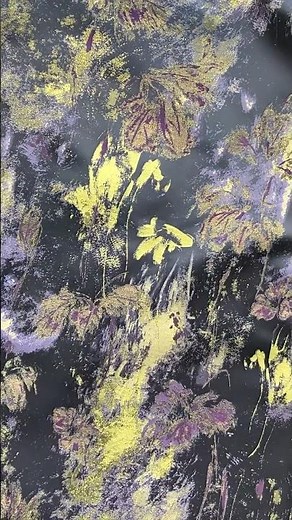 Vintage Abstract Floral Designer Craft DIY Sewing Decor Fabric Textile