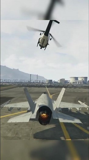 GTA 5 | Franklin Hijack the P-996 Lazer Fighter Jet Epic Escape | Shorts
