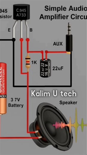 Simple simplifier circuit diagram.#Amplifier#circuit_diagram#electronics#Amplifier_system.