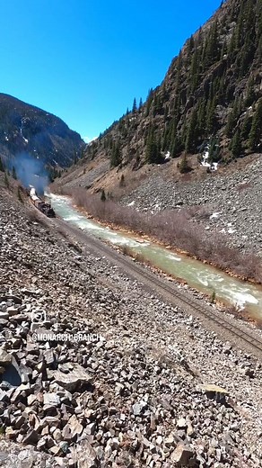 Summer train on the Durango and Silverton. A great reel from Monarch branch RR on Instagram. https://www.instagram.com/reel/DJNRZ2Xxhxi/?igsh=YTRtM3l0NzB1bmkx | Denver and Rio Grande Western Railroad