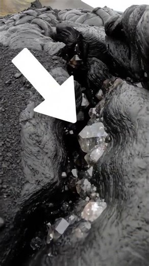 What's hiding inside this smoking lava rock? #discovery