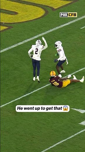 Treydan Stukes climbed the ladder and came down with it 😤 #interception #arizona #cfb