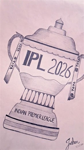 IPL 2026|IPL trophy drawing#ipl2026#cricketlover#cricket#ipl#drawing#pencilart#trendy#pbks#shorts#yt