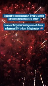 56 reactions · 25 shares | Planning on watching the free fireworks show at the College Boulevard Activity Center on July 4? Download the Pyrocast app to your mobile device and use code RNU4 to stream audio synced to the fireworks display! | City of Olathe, KS Government | Facebook