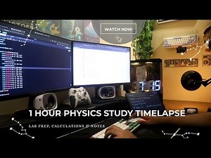 1 Hour Physics Study Timelapse | Lab Prep, Calculations & Notes