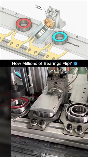 How Factories Flip Millions of Bearings Daily?🔄#engineering #technology #factory