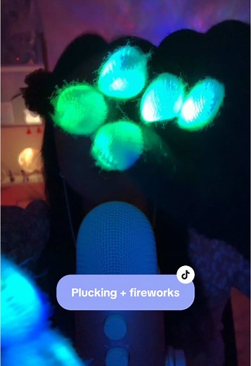 Slow Plucking and Fireworks ASMR for Relaxation