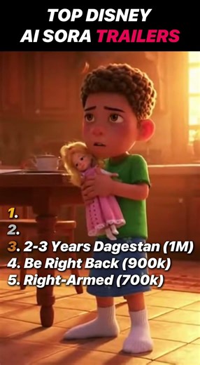 Ranking the WORST AI Disney Trailers Ever Made #shorts #ai #ranking