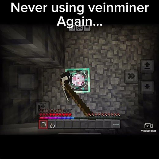 Never using veinminer again😭😭😭 #minecraft #bestminecraftclips #minecrafthumor #minecraftmemes