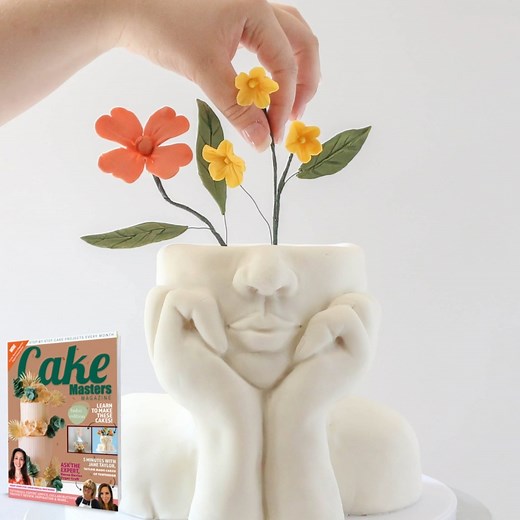 8.3K views · 38 reactions | Come face to face with many sculpting techniques and tools in this stunning Inner Beauty cake tutorial by Gracie Erickstad, Cakes by Gracie Mae  Learn how to carve and mould your very own facial features and fondant bouquet by following this gorgeous guide from our latest issue  Don’t miss it! Subscribe now  https://cakemastersmagazine.com/e-subscription/ | Cake Masters | Facebook