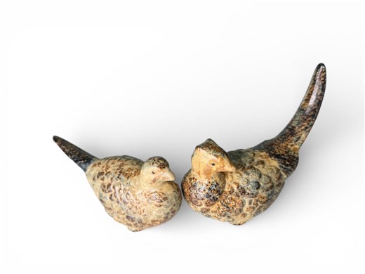 Vintage OMC Porcelain Pheasant Figurines – Set of 2 - Etsy