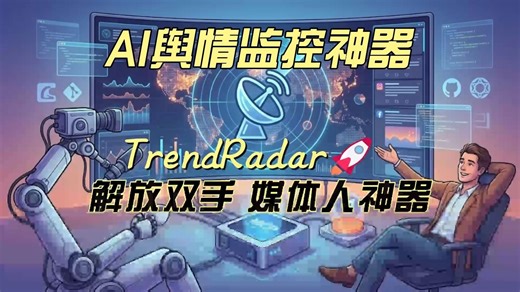 媒体人狂喜！解放双手，告别信息差！开源舆情监控工具 TrendRadar 一键部署！支持MCP！