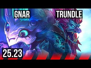 GNAR vs TRUNDLE (TOP) | 12 solo kills, 17/2/14, Legendary, 50k DMG, 1000+ games | EUW Master | 25.23