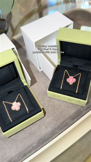 This is your sign to get matching VCA pendants with your bestie #vancleef #girlmom #mommyandme #vca #nyc