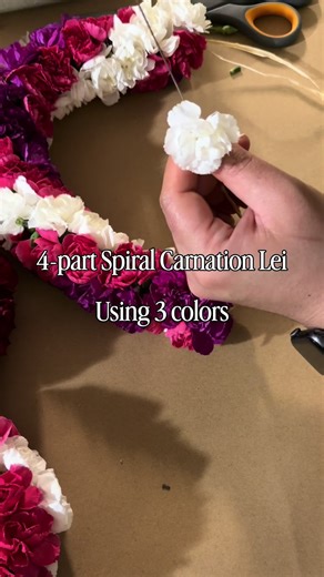 Spiral Magic: Creating Carnation Leis in Three Colors
