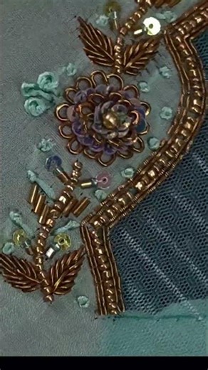 zardozi work #hand work #zardosiembroidery #zardoozi ari work #fashion #zardoozi blouse #reels#short