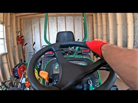 Shed Repo With Tractor and Lawn Mower.