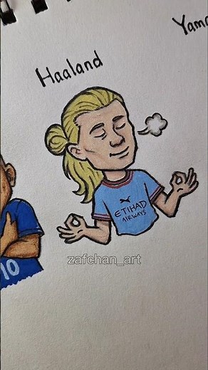 Drawing Mbappe, Haaland & Yamal ✨️ #drawing #art #howtodraw #fifaworldcup #shorts