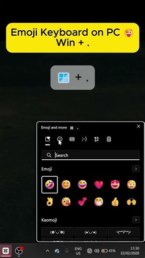 How to Use Emojis🤫🤯 on Windows PC with Windows + .