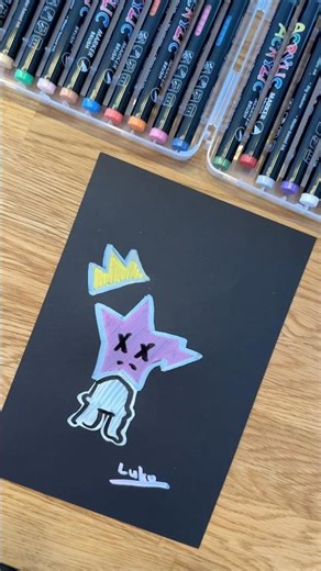 Drawing a random character with markers! (#shorts )