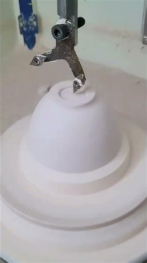 The process of smoothing a container that is neatly formed by a craftsman