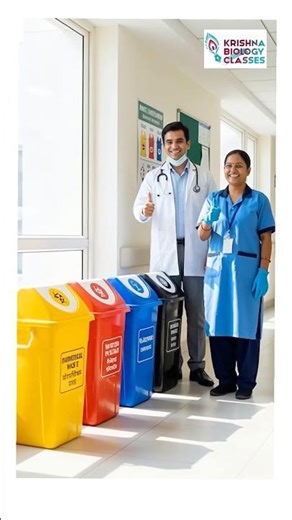 Hospital Dustbin Color Coding System #biology #science #trending #biologyshorts #medical